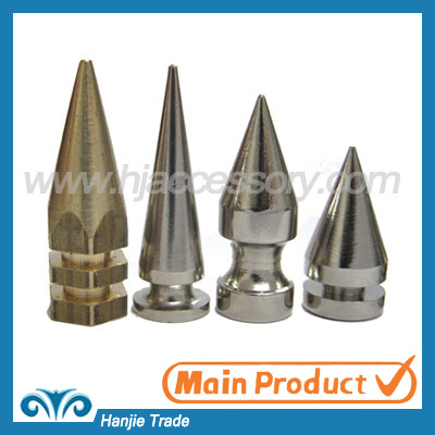 Wholesale Brass Cone Screw On Punk Spikes for Leather
